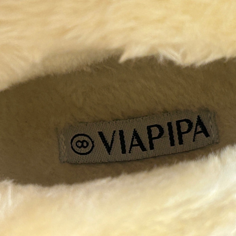 Viapipa Cream Puffer Snow Boots Faux Fur Lined Chunky Platform Lug Sole Mens 8 - Picture 6 of 8